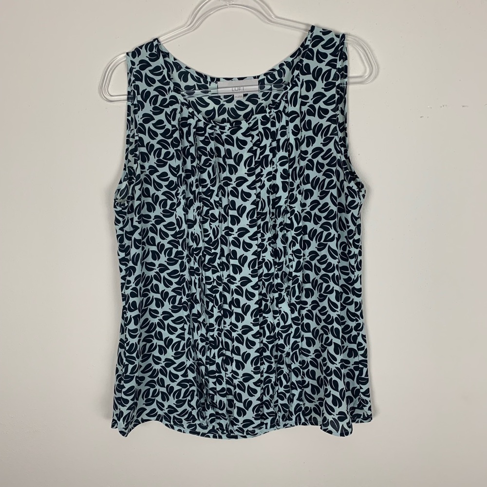 LOFT | Leave print blouse size medium